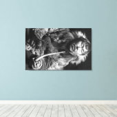 Alaskan Eskimo Rauchen Pipe Foto Leinwanddruck (Insitu (Holzboden))