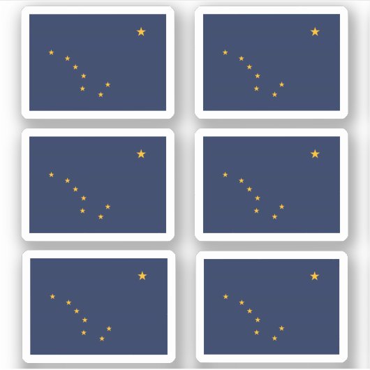 Alaskan Fahne, amerikanische Staatsflagge Aufkleber (Vorderseite)