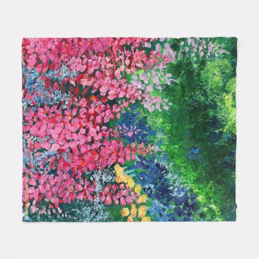 Alaskan Fireweed Fleece Blanket (Vorderseite (Horizontal))
