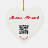 Alaskan Fireweed Keramik Ornament (Hinten)