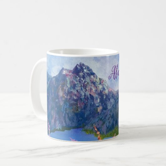 Alaskan Fireweed Mountain Coffee Tasse (Vorderseite Links)