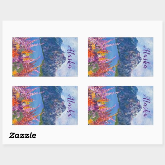 Alaskan Fireweed Mountain Sticker (Blatt)