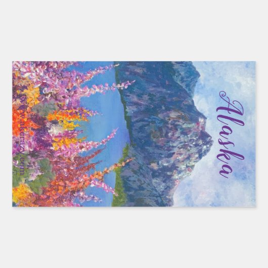 Alaskan Fireweed Mountain Sticker (Vorderseite)