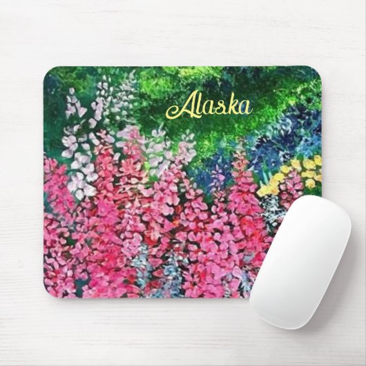 Alaskan Fireweed Mousepad (Mit Mouse)