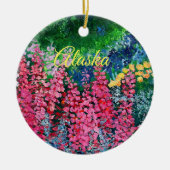 Alaskan Fireweed Ornament_ALASKA Keramische Orname Keramik Ornament (Vorne)