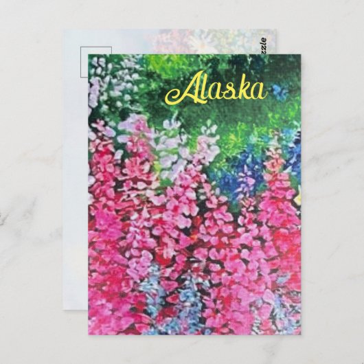 Alaskan Fireweed Postkarte (Vorne/Hinten)
