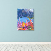 Alaskan Fireweed Stretched Canvas Print Leinwanddruck (Insitu (Holzboden))