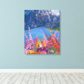 Alaskan Fireweed Stretched Canvas Print Leinwanddruck (Insitu (Holzboden))