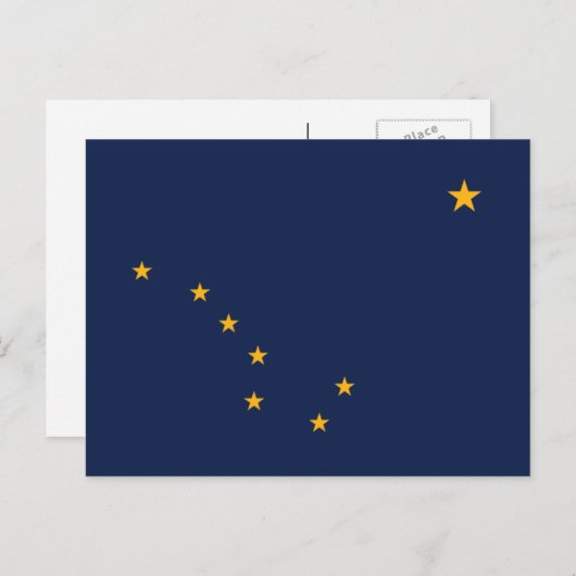 Alaskan Flag, Flagge von Alaska Postkarte (Vorne/Hinten)