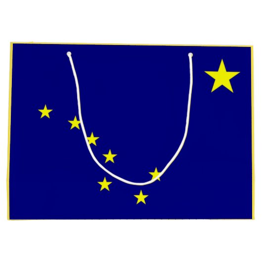 Alaskan Flag Gift Bag Große Geschenktüte (Rückseite)
