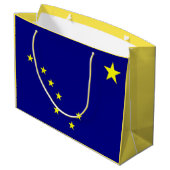 Alaskan Flag Gift Bag Große Geschenktüte (Rückseite Schrägansicht)