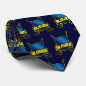 Alaskan Flag Ice Hockey Krawatte (Gerollt)