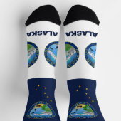 Alaskan Flag Patriotic, Alaska, USA Staat Premium Socken (Oben)