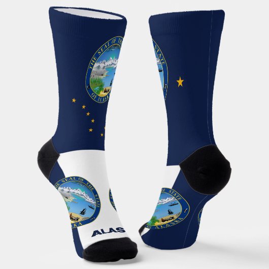 Alaskan Flag Patriotic, Alaska, USA Staat Premium Socken (Gewinkelt)