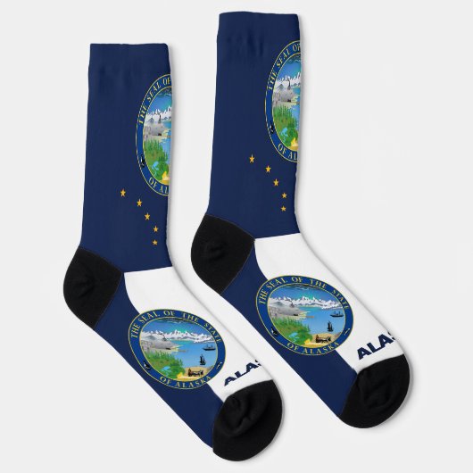 Alaskan Flag Patriotic, Alaska, USA Staat Premium Socken (Rechts)