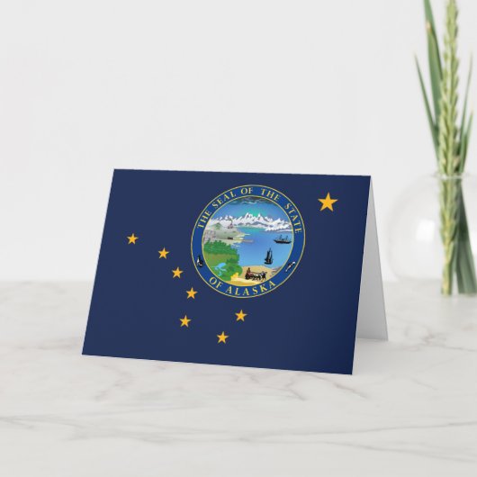 Alaskan Flag & Seal, Flag of Alaska Karte (Vorderseite)