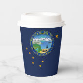 Alaskan Flag & Seal, Flag of Alaska Pappbecher (Vorderseite)