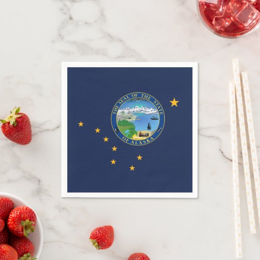 Alaskan Flag & Seal, Flag of Alaska Serviette (Beispiel)