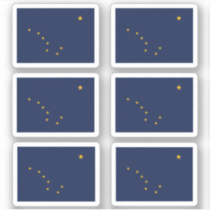 Alaskan-Flagge, amerikanische Staatsflagge Aufkleber