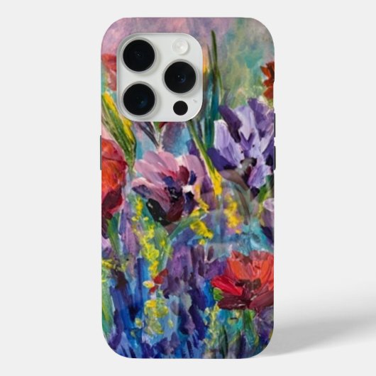 Alaskan Flowers iphone 15 pro case  (Rückseite)