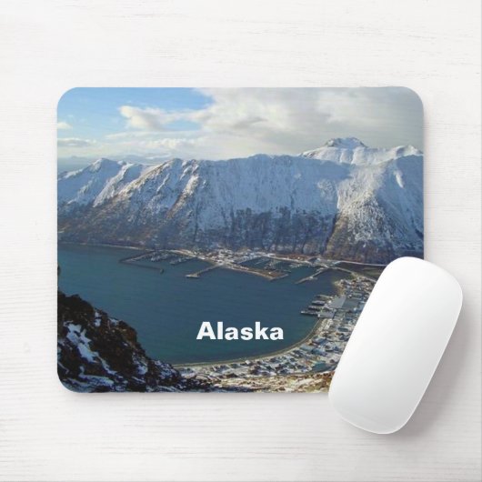 Alaskan Gebirge und Stadt Unterhalb Mousepad (Mit Mouse)