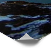 Alaskan Gebirge und Stadt Unterhalb Poster (Ecke)
