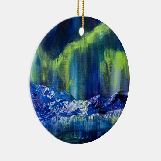 Alaskan Glacial Reflections Keramik Ornament (Rechts)