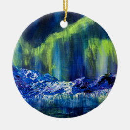 Alaskan Glacial Reflections Keramik Ornament