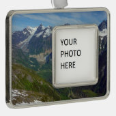 Alaskan Glacier Carved Valley Rahmen-Ornament Silber (Rechts)