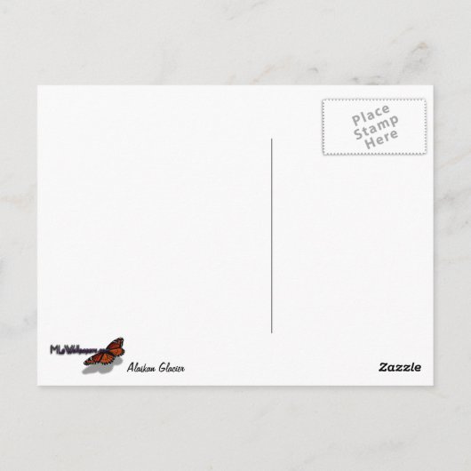 Alaskan Glacier Landschaftlich Travel Landschaft Postkarte (Rückseite)