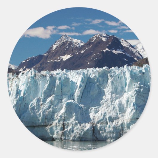 Alaskan Glacier Runder Aufkleber (Vorderseite)
