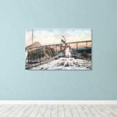 Alaskan Gold Mining Operation Sluice Box Leinwanddruck (Insitu (Holzboden))