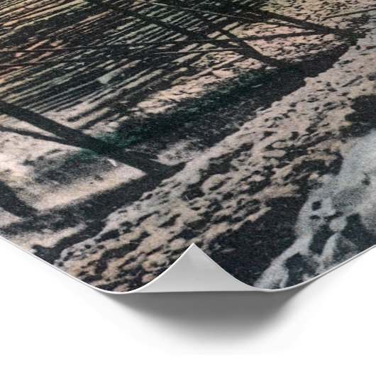 Alaskan Gold Mining Operation Sluice Box Poster (Ecke)