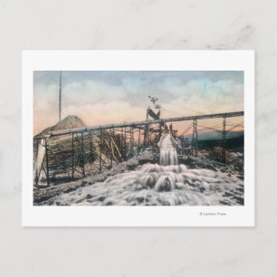 Alaskan Gold Mining Operation Sluice Box Postkarte