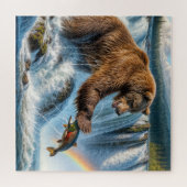 Alaskan Grizzly Bear Fishing Puzzle (Horizontal)