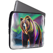 Alaskan Grizzly Bear & Northern Lights Laptopschutzhülle (Vorne Rechts)