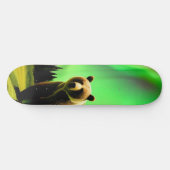 Alaskan Grizzly Bear und Green Aurora Borealis Skateboard (Horizontal)