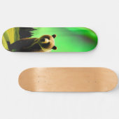 Alaskan Grizzly Bear und Green Aurora Borealis Skateboard (Horizontal)