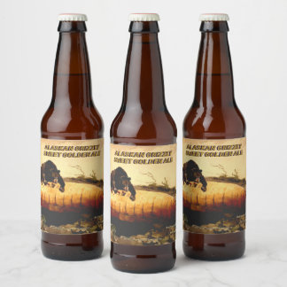Alaskan Grizzly Golden Ale im Detail Craf anpassen Bierflaschenetikett