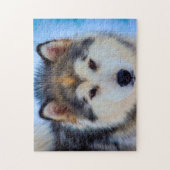 Alaskan Huskey Dog. Puzzle (Vertikal)