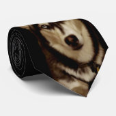 ALASKAN HUSKY DOG LOVER KRAWATTE (Gerollt)