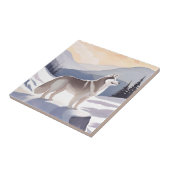Alaskan Husky | Dog Mountain Aquarell Fliese (Seite)