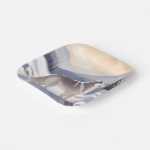 Alaskan Husky | Dog Mountain Aquarell Pappteller (Gewinkelt)