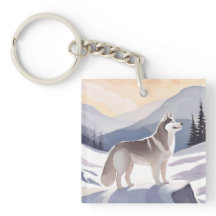 Alaskan Husky | Dog Mountain Aquarell