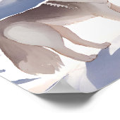 Alaskan Husky | Dog Mountain Aquarellkunst Poster (Ecke)