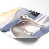 Alaskan Husky | Dog Mountain Watercolor Art Poster (Ecke)