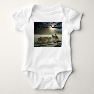 Alaskan Husky Dog Sled Race Baby Strampler