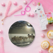 Alaskan Husky Dog Sled Race Pappteller (Party)