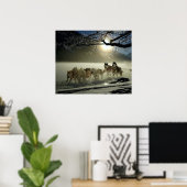 Alaskan Husky Dog Sled Race Poster (Heimbüro)