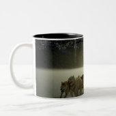 Alaskan Husky Dog Sled Race Zweifarbige Tasse (Links)